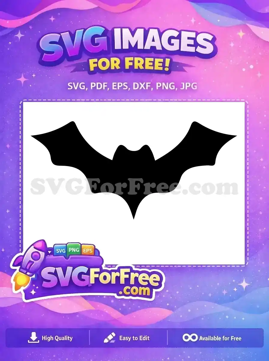 Free Sharp Wing Free Black Vampire Bat Silhouette Free SVG