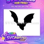 Free Halloween Bat Free Flying Silhouette Vampire Free SVG - Instant Download