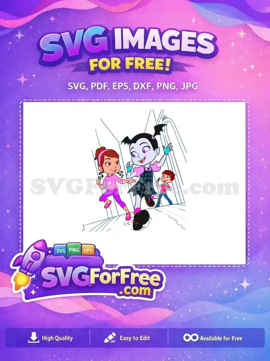 Free Cheerful Friends Free Playful Puddle Vampirina Free SVG