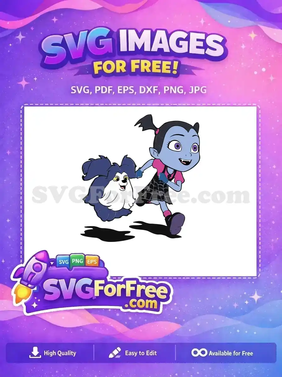 Free Playful Vampirina Free with Wolf Puppy Vampirina Free SVG