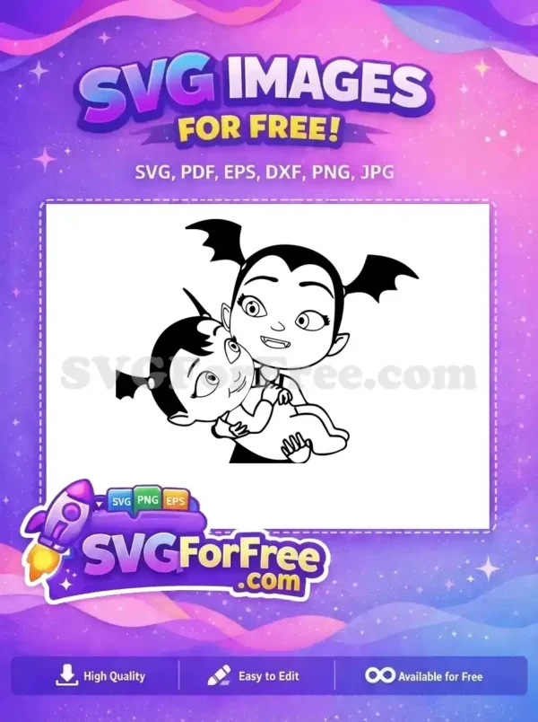 Free Vampirina Hugging Free Baby Character Cute Movie Free SVG Free Vampirina Hugging Free Baby Character Cute Movie Free SVG