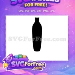 Free Black Vase Free Silhouette Minimalist Art Free SVG - Instant Download