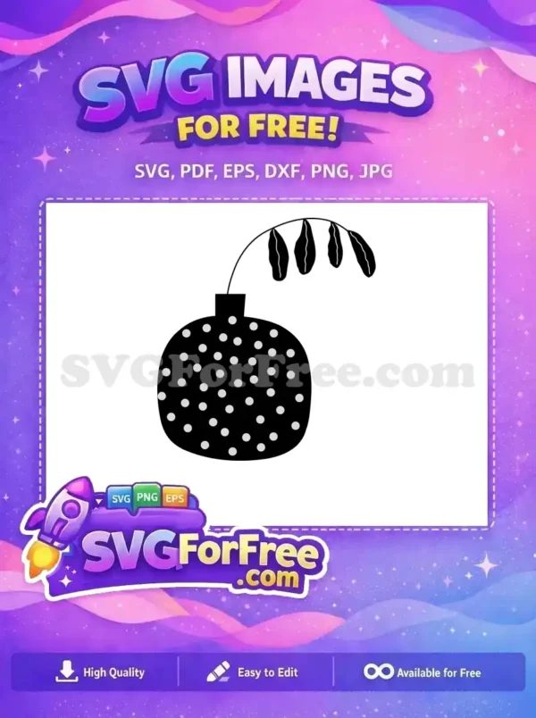 Free Polka Dot Vase Free Silhouette Branch Vase Free SVG