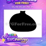 Free Rounded Silhouette Free Black Vase Silhouette Free SVG - Instant Download