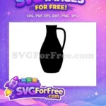 Free Silhouette Black Vase Free Minimalist Flower Free SVG - Instant Download