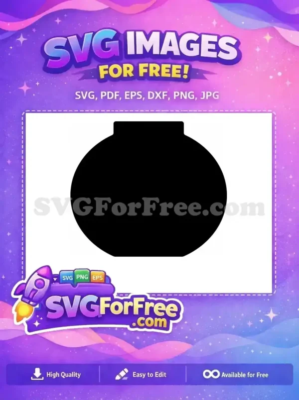 Free Number One Free Vase Silhouette Free SVG 1