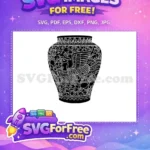 Free Phoenix Bird Free Floral Patterns Vase Silhouette Free SVG - Instant Download