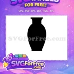 Free Silhouette Vase Free Art Category 1 Free SVG - Instant Download