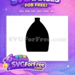Free Black Simple Free Vase Silhouette Free SVG - Instant Download