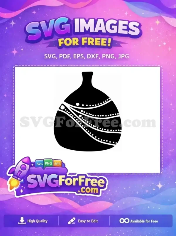 Free Vase Silhouette Free Dots Pattern Vase Silhouette Free SVG
