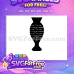 Free Simple Lines Free Vase Silhouette Free SVG - Instant Download