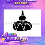 Free Black Vase Silhouette Free White Details Category-1 Free SVG - Instant Download