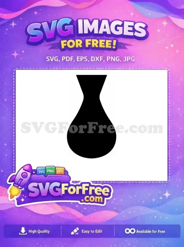 Free Black Vase Free Simple Silhouette Vase Free SVG