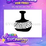 Free Simple Vase Free Silhouette Lineart Design Free SVG - Instant Download