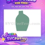 Free Simple Vase Free Green Silhouette Design Free SVG - Instant Download