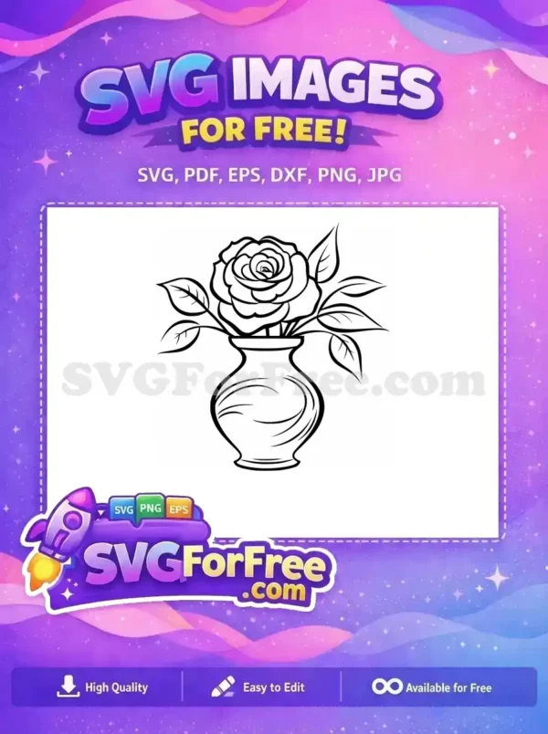 Free Number 1 Vase Free Silhouette Vector Free SVG