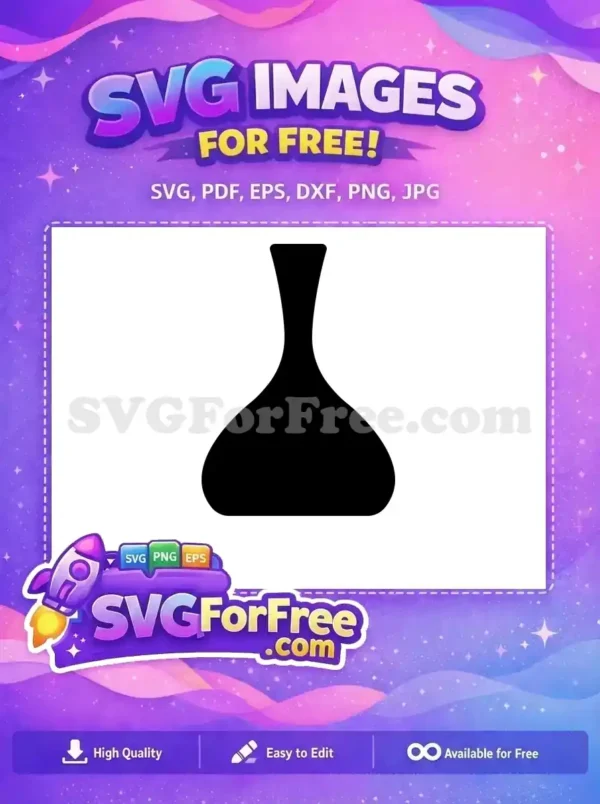 Free Elegant Black Free Flower Vase Silhouette Free SVG Free Elegant Black Free Flower Vase Silhouette Free SVG