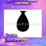 Free Black Vase Free Silhouette Art Simple Free SVG - Instant Download