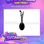 Free Flower Petals Free Vase Silhouette Floral Design Free SVG - Instant Download