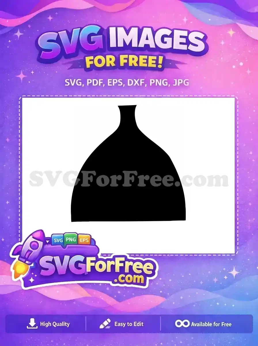 Free Number One Free Vase Silhouette Free SVG 6