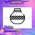 Free Celtic Knot Free Dots Vase Silhouette Free SVG - Instant Download