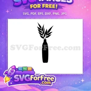 Free Black Leaves Free Vase Silhouette Art Free SVG 4 Free Black Leaves Free Vase Silhouette Art Free SVG 4