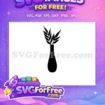 Free Black Leaves Free Vase Silhouette Art Free SVG 5 - Instant Download