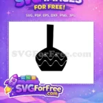 Free Black Vase Free Wavy Silhouette Decor Free SVG - Instant Download