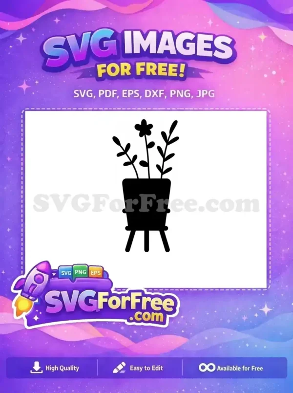 Free Pot Plant Free Minimalist Decor Vase Free SVG