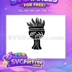 Free Black Leaves Free Vase Silhouette Art Free SVG 6 - Instant Download