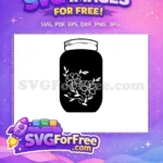 Free Simple Outline Free Flower Vase Silhouette Free SVG - Instant Download