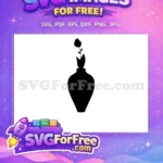 Free Black Flower Free Vase Silhouette Decoration Free SVG - Instant Download