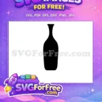 Free Silhouette Vase Free Swirls Design Vase Free SVG - Instant Download