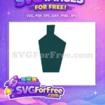 Free Simple Vase Free Silhouette Dark teal Free SVG - Instant Download