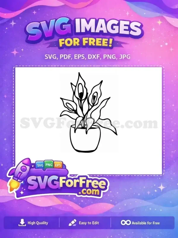 Free Silhouette Line Free Vase Silhouette Category 1 Free SVG