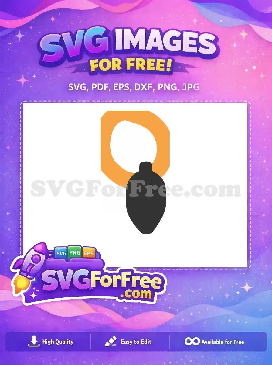 Free Peach Ring Free Black Vase Silhouette Category 1 Free SVG