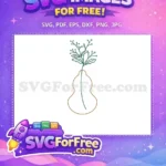 Free Green Berries Free Brown Vase Silhouette Free SVG 2 - Instant Download