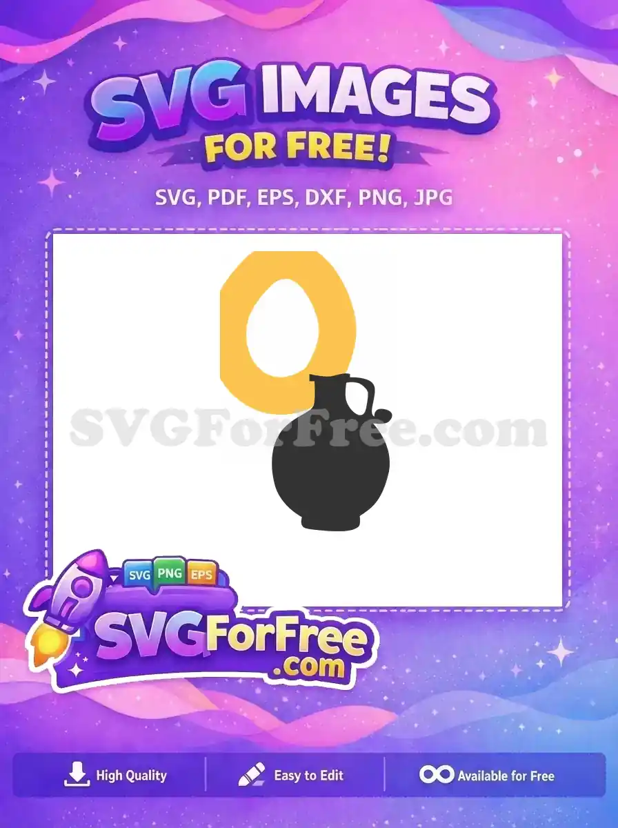 Free Yellow Ring Free Black Pitcher Silhouette Free SVG