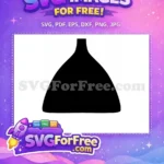 Free Number One Silhouette Free Vase Art Free SVG - Instant Download