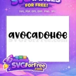 Free Ecology Vegan Avocadhoe Slogan Free Eco Friendly Quote Free SVG - Instant Download