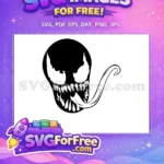 Free Black White Venom Free Sharp Teeth Venom Movie Free SVG - Instant Download