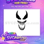 Free Sharp Teeth Free Black Symbiote Venom Free SVG - Instant Download