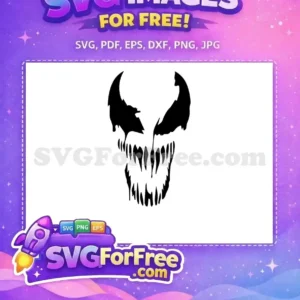 Free Black Detailed Eyes Free Sharp Teeth Venom Free SVG