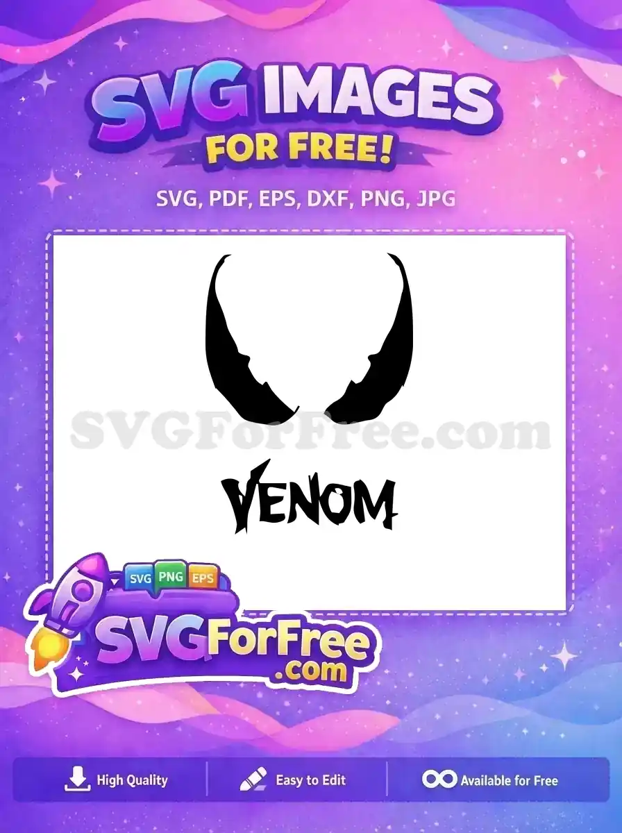 Free Venom Eyes Silhouette Free Symbiote Movie Free SVG