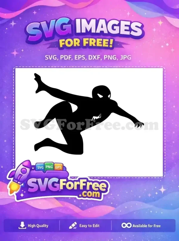 Free Symbiote Silhouette Free Leaping Pose Venom Free SVG Free Symbiote Silhouette Free Leaping Pose Venom Free SVG