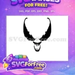 Free Sharp Teeth Free Black Eyes Venom Face Free SVG - Instant Download