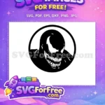 Free Sharp Teeth Free Black Silhouette Venom Free SVG - Instant Download