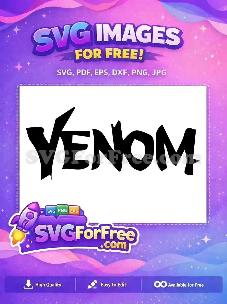Free Black Symbiote Free Venom Title Movie Free SVG