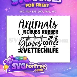 Free Animal Scrubs Free Rubber Gloves Vettechilfe Free SVG