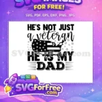 Free USA Flag Free Veteran Dad Quote Free SVG - Instant Download